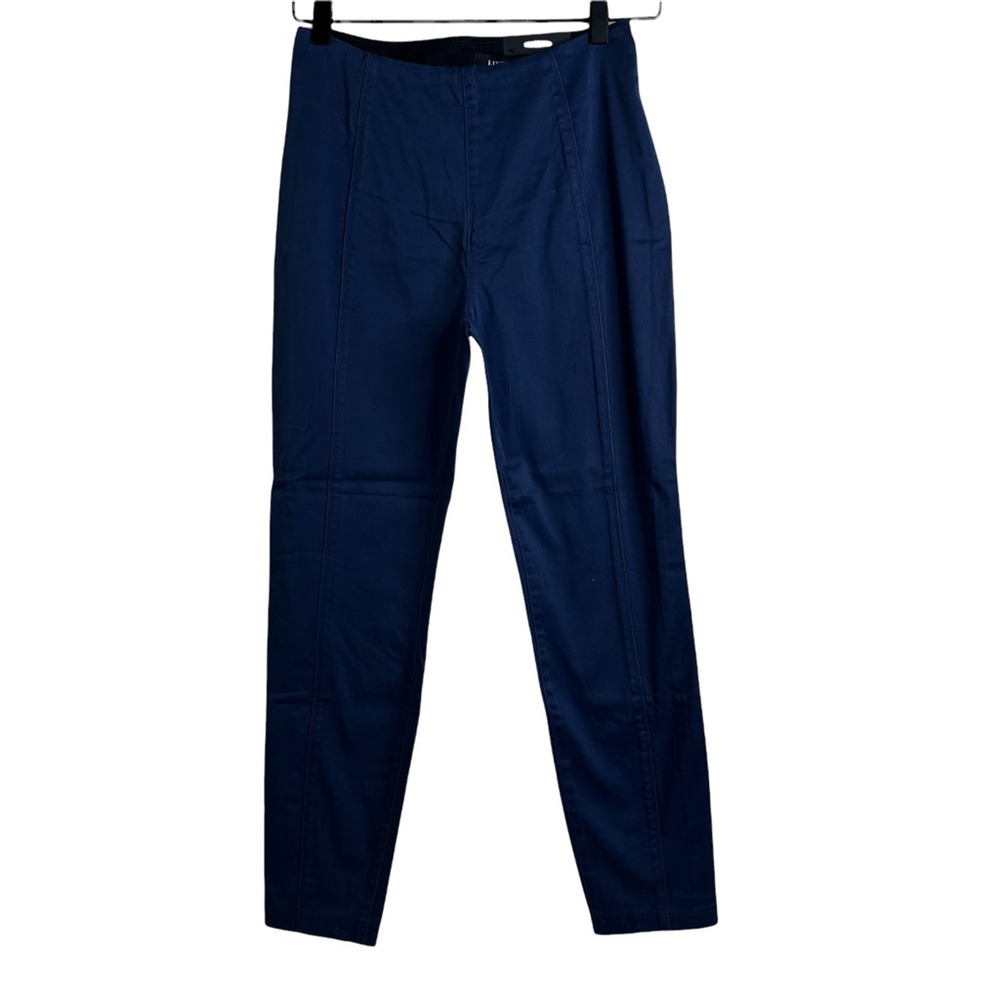 Liverpool Jeans Womens Reese Crop Leggings Blue Mid Rise Pull On Stretch 4 New